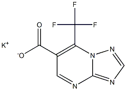 POTASSIUM 7-(TRIFLUOROMETHYL)[1,2,4]TRIAZOLO[1,5-A]PYRIMIDINE-6-CARBOXYLATE Struktur