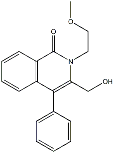 3-(HYDROXYMETHYL)-2-(2-METHOXYETHYL)-4-PHENYLISOQUINOLIN-1(2H)-ONE Struktur