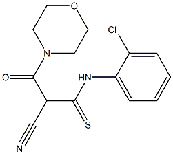 N1-(2-chlorophenyl)-2-cyano-3-morpholino-3-oxopropanethioamide Struktur