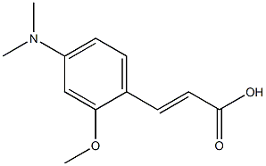 (E)-3-(4-(dimethylamino)-2-methoxyphenyl)acrylic acid Struktur