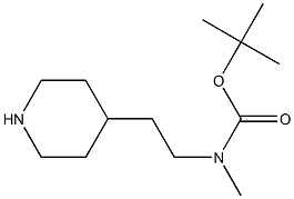 Methyl-(2-piperidin-4-yl-ethyl)-carbamic acid tert-butyl ester Struktur