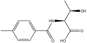 (2S,3R)-3-hydroxy-2-[(4-methylbenzoyl)amino]butanoic acid Struktur