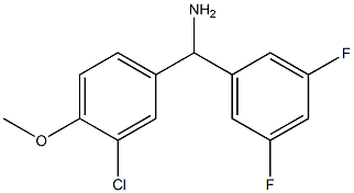 (3-chloro-4-methoxyphenyl)(3,5-difluorophenyl)methanamine Struktur