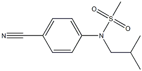 (4-cyanophenyl)-N-(2-methylpropyl)methanesulfonamide Struktur