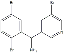 (5-bromopyridin-3-yl)(2,5-dibromophenyl)methanamine Struktur