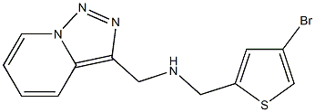 [(4-bromothiophen-2-yl)methyl]({[1,2,4]triazolo[3,4-a]pyridin-3-ylmethyl})amine Struktur