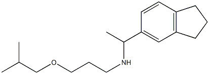 [1-(2,3-dihydro-1H-inden-5-yl)ethyl][3-(2-methylpropoxy)propyl]amine Struktur