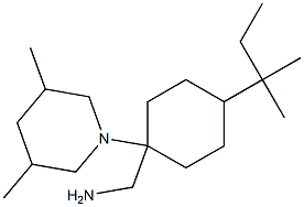 [1-(3,5-dimethylpiperidin-1-yl)-4-(2-methylbutan-2-yl)cyclohexyl]methanamine Struktur