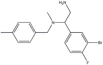 [2-amino-1-(3-bromo-4-fluorophenyl)ethyl](methyl)[(4-methylphenyl)methyl]amine Struktur