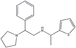 [2-phenyl-2-(pyrrolidin-1-yl)ethyl][1-(thiophen-2-yl)ethyl]amine Struktur