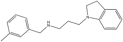 [3-(2,3-dihydro-1H-indol-1-yl)propyl][(3-methylphenyl)methyl]amine Struktur