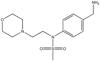 [4-(aminomethyl)phenyl]-N-[2-(morpholin-4-yl)ethyl]methanesulfonamide Struktur