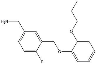 [4-fluoro-3-(2-propoxyphenoxymethyl)phenyl]methanamine Struktur