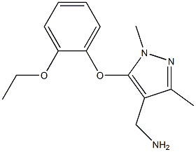 [5-(2-ethoxyphenoxy)-1,3-dimethyl-1H-pyrazol-4-yl]methanamine Struktur