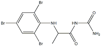 {2-[(2,4,6-tribromophenyl)amino]propanoyl}urea Struktur