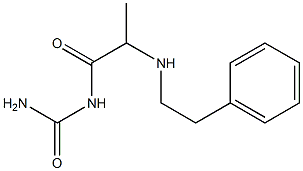 {2-[(2-phenylethyl)amino]propanoyl}urea Struktur