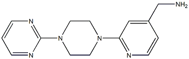 {2-[4-(pyrimidin-2-yl)piperazin-1-yl]pyridin-4-yl}methanamine Struktur