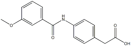 {4-[(3-methoxybenzoyl)amino]phenyl}acetic acid Struktur