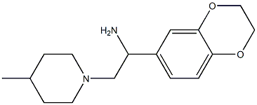 1-(2,3-dihydro-1,4-benzodioxin-6-yl)-2-(4-methylpiperidin-1-yl)ethanamine Struktur