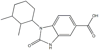 1-(2,3-dimethylcyclohexyl)-2-oxo-2,3-dihydro-1H-1,3-benzodiazole-5-carboxylic acid Struktur