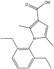 1-(2,6-diethylphenyl)-2,5-dimethyl-1H-pyrrole-3-carboxylic acid Struktur