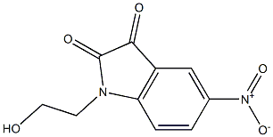 1-(2-hydroxyethyl)-5-nitro-2,3-dihydro-1H-indole-2,3-dione Struktur