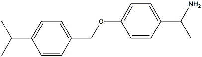 1-(4-{[4-(propan-2-yl)phenyl]methoxy}phenyl)ethan-1-amine Struktur