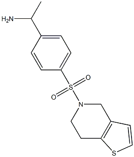 1-(4-{4H,5H,6H,7H-thieno[3,2-c]pyridine-5-sulfonyl}phenyl)ethan-1-amine Struktur