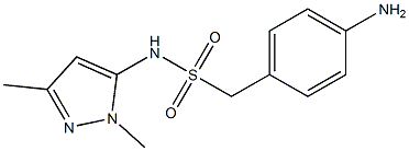 1-(4-aminophenyl)-N-(1,3-dimethyl-1H-pyrazol-5-yl)methanesulfonamide Struktur