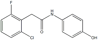 2-(2-chloro-6-fluorophenyl)-N-(4-hydroxyphenyl)acetamide Struktur