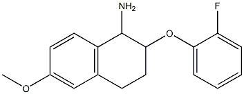 2-(2-fluorophenoxy)-6-methoxy-1,2,3,4-tetrahydronaphthalen-1-amine Struktur