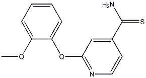 2-(2-methoxyphenoxy)pyridine-4-carbothioamide Struktur