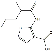 2-(2-methylpentanamido)thiophene-3-carboxylic acid Struktur