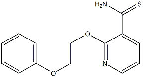 2-(2-phenoxyethoxy)pyridine-3-carbothioamide Struktur