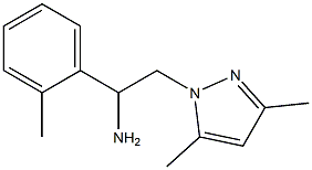 2-(3,5-dimethyl-1H-pyrazol-1-yl)-1-(2-methylphenyl)ethanamine Struktur