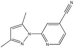 2-(3,5-dimethyl-1H-pyrazol-1-yl)isonicotinonitrile Struktur