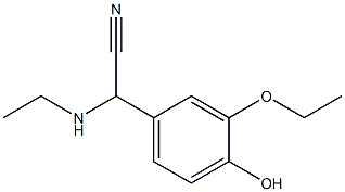 2-(3-ethoxy-4-hydroxyphenyl)-2-(ethylamino)acetonitrile Struktur