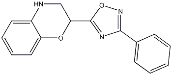 2-(3-phenyl-1,2,4-oxadiazol-5-yl)-3,4-dihydro-2H-1,4-benzoxazine Struktur