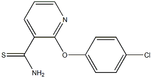 2-(4-chlorophenoxy)pyridine-3-carbothioamide Struktur