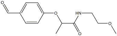 2-(4-formylphenoxy)-N-(2-methoxyethyl)propanamide Struktur