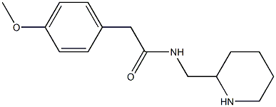 2-(4-methoxyphenyl)-N-(piperidin-2-ylmethyl)acetamide Struktur