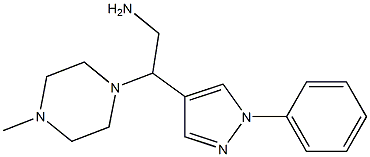 2-(4-methylpiperazin-1-yl)-2-(1-phenyl-1H-pyrazol-4-yl)ethanamine Struktur