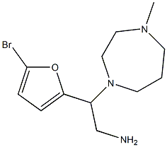 2-(5-bromofuran-2-yl)-2-(4-methyl-1,4-diazepan-1-yl)ethan-1-amine Struktur