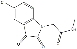 2-(5-chloro-2,3-dioxo-2,3-dihydro-1H-indol-1-yl)-N-methylacetamide Struktur