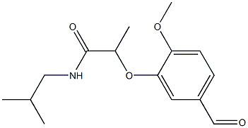 2-(5-formyl-2-methoxyphenoxy)-N-(2-methylpropyl)propanamide Struktur