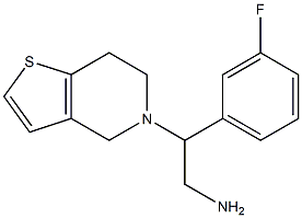 2-(6,7-dihydrothieno[3,2-c]pyridin-5(4H)-yl)-2-(3-fluorophenyl)ethanamine Struktur