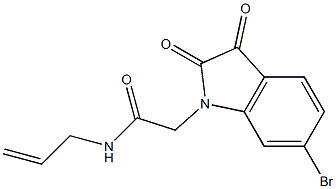 2-(6-bromo-2,3-dioxo-2,3-dihydro-1H-indol-1-yl)-N-(prop-2-en-1-yl)acetamide Struktur