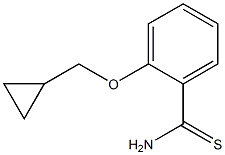 2-(cyclopropylmethoxy)benzene-1-carbothioamide Struktur