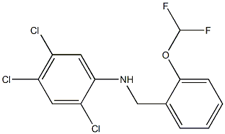 2,4,5-trichloro-N-{[2-(difluoromethoxy)phenyl]methyl}aniline Struktur