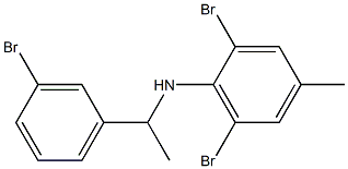 2,6-dibromo-N-[1-(3-bromophenyl)ethyl]-4-methylaniline Struktur